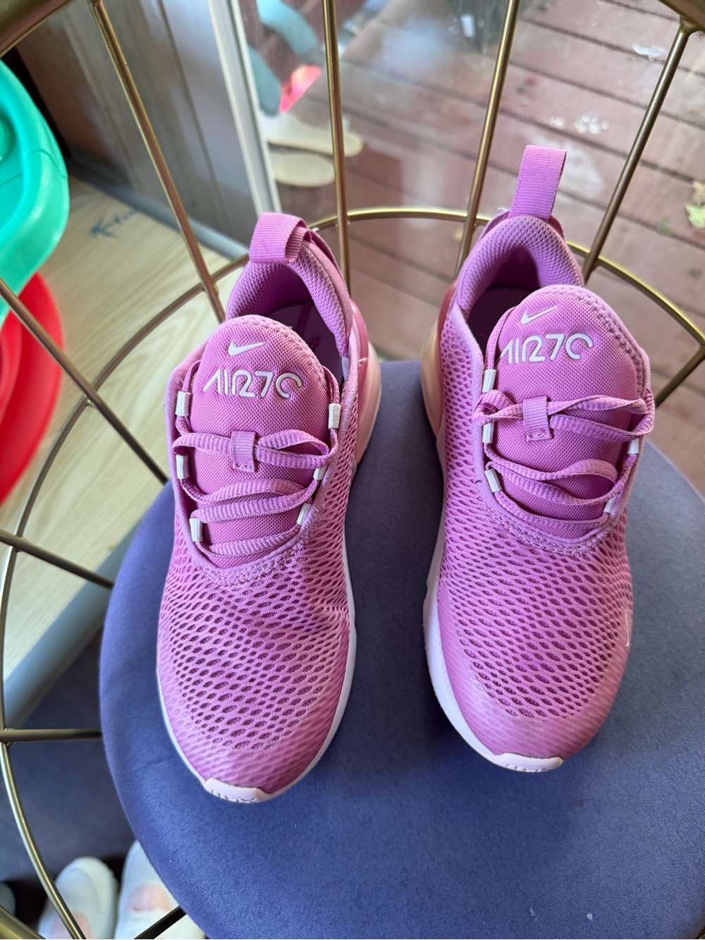 Nike Kids Pink Mesh Air 270 Sneakers